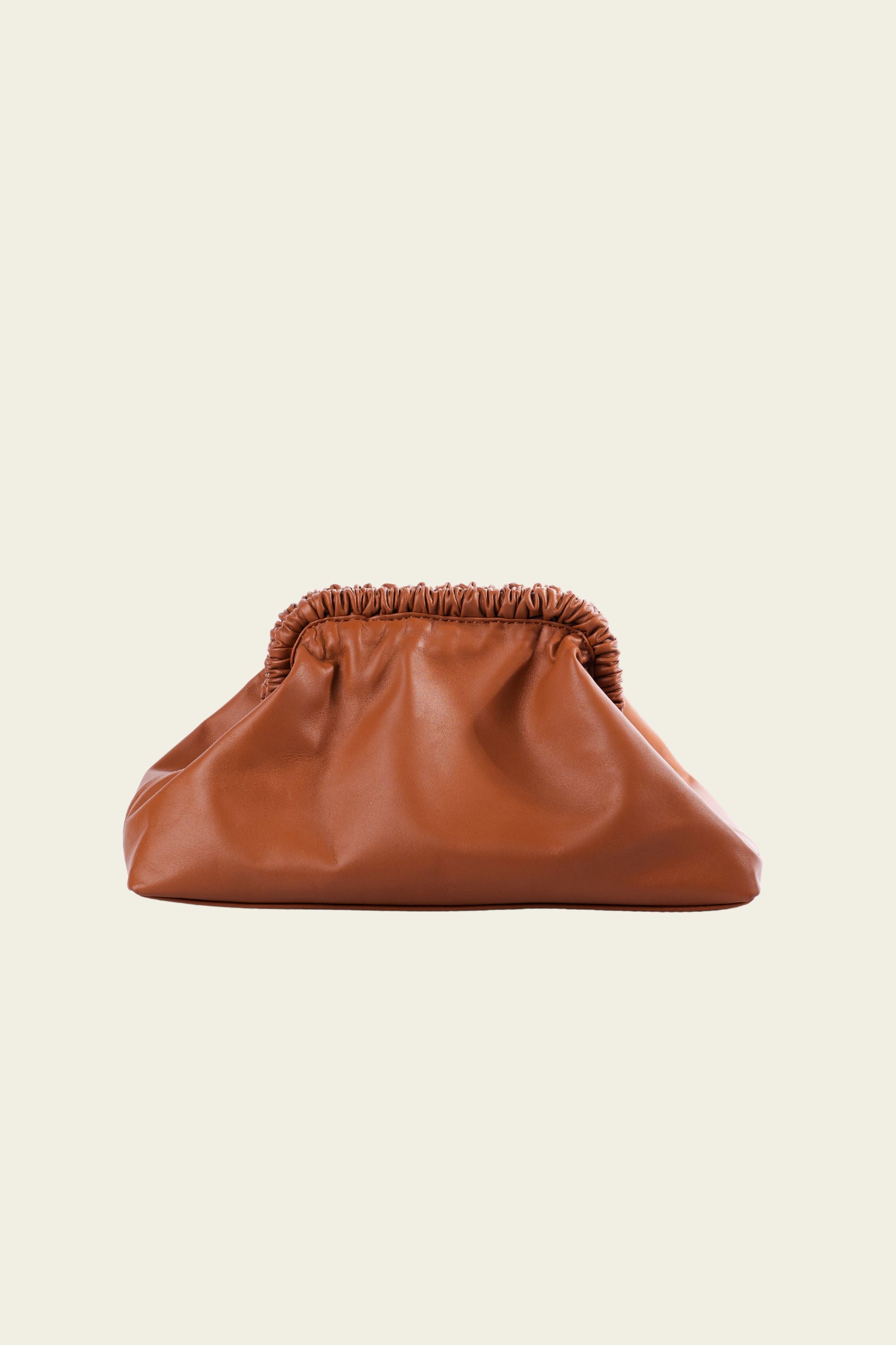 Slouch Leather Clutch in Supple Tan