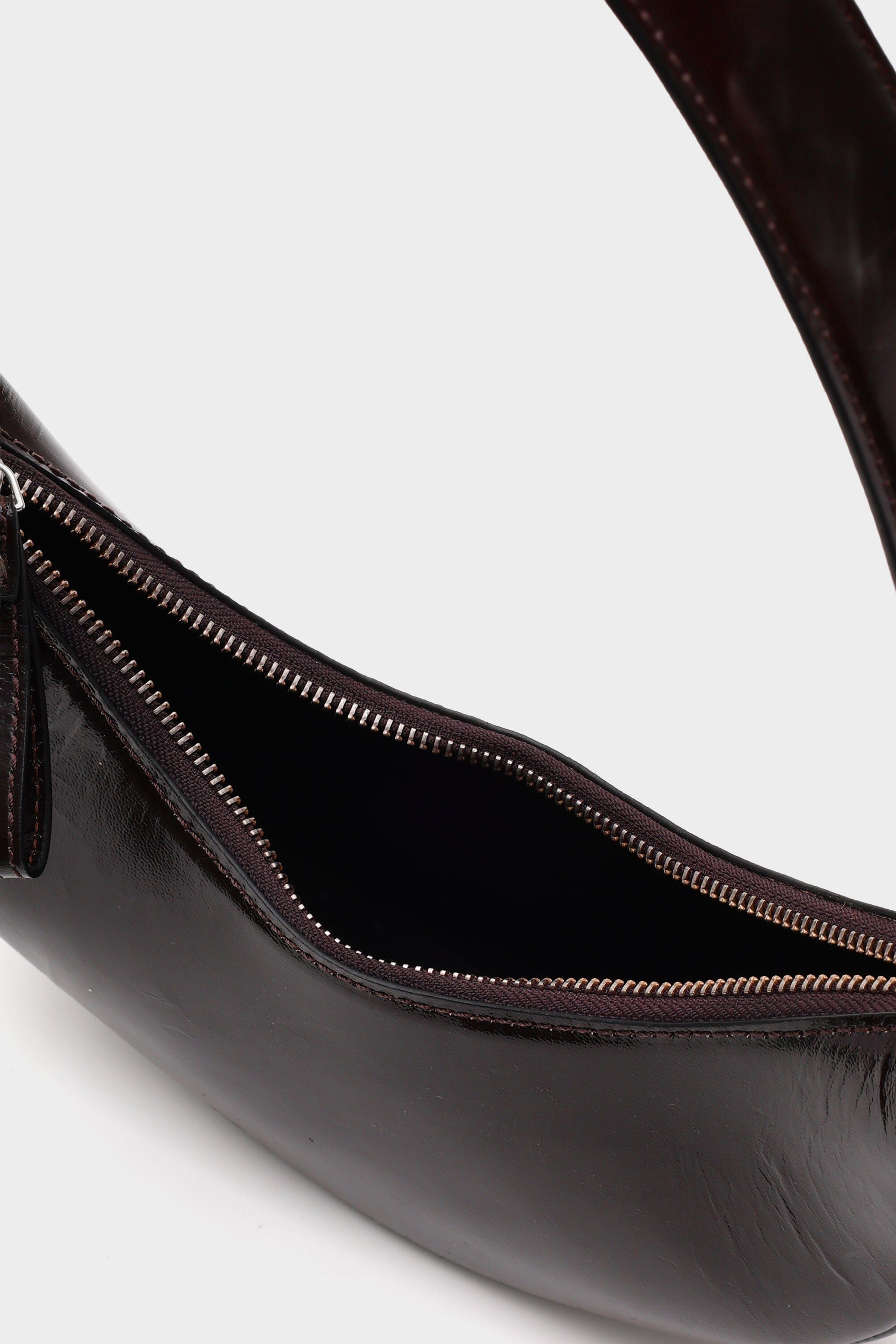 Selena in Brown Patent Leather with Embellishments