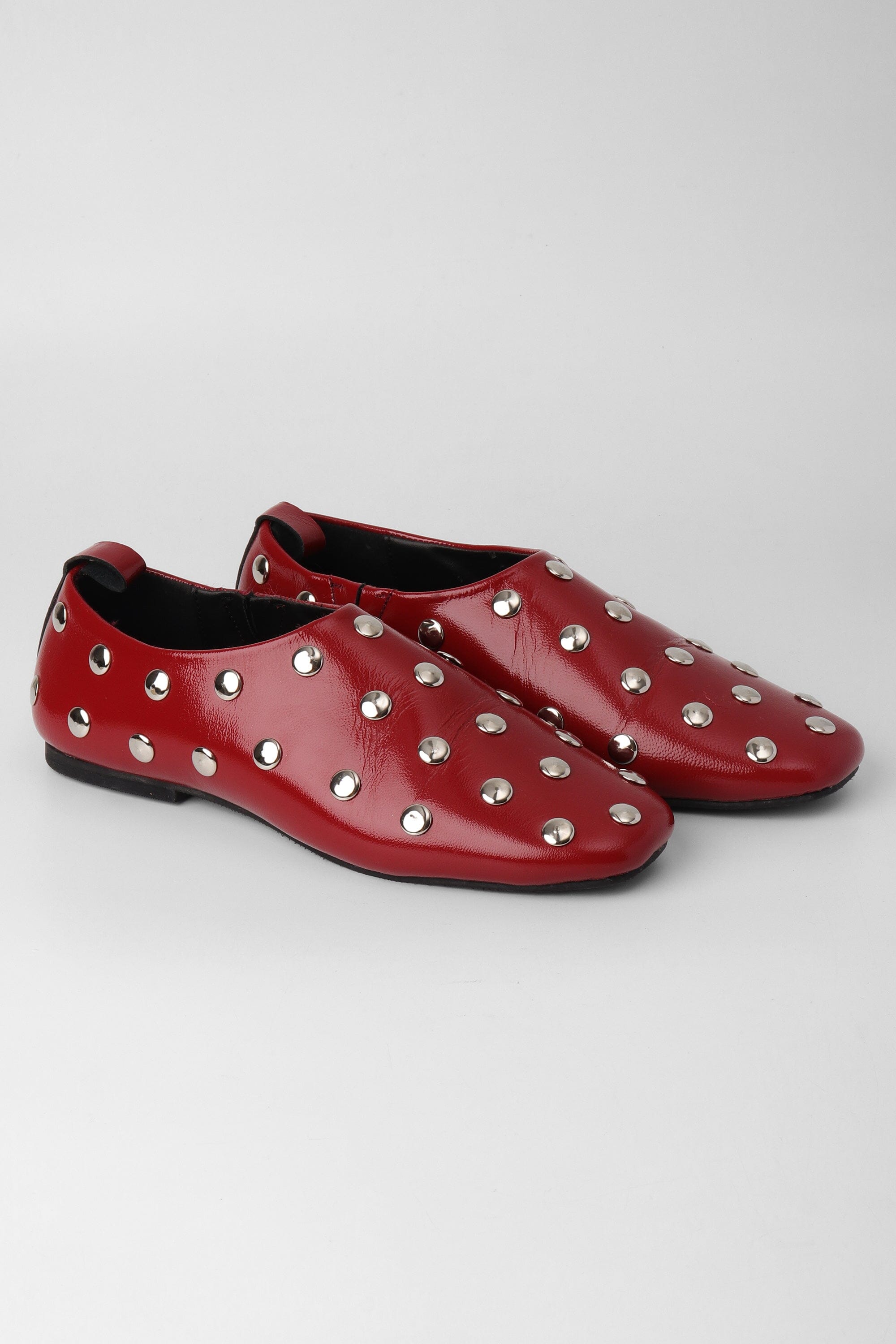 Icon Studded City Loafer in Red