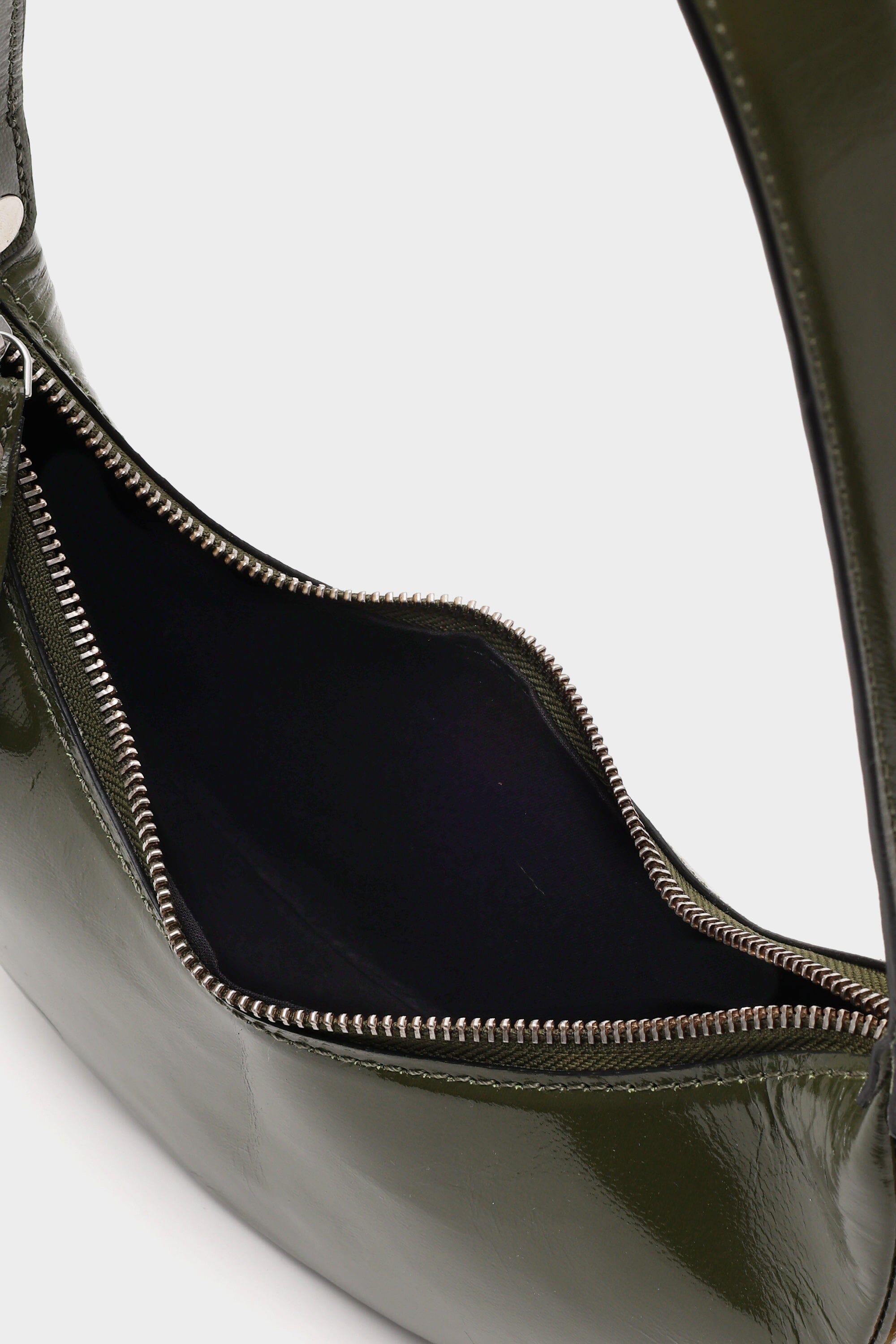 Selena in Olive Green Patent Leather with Embellishments