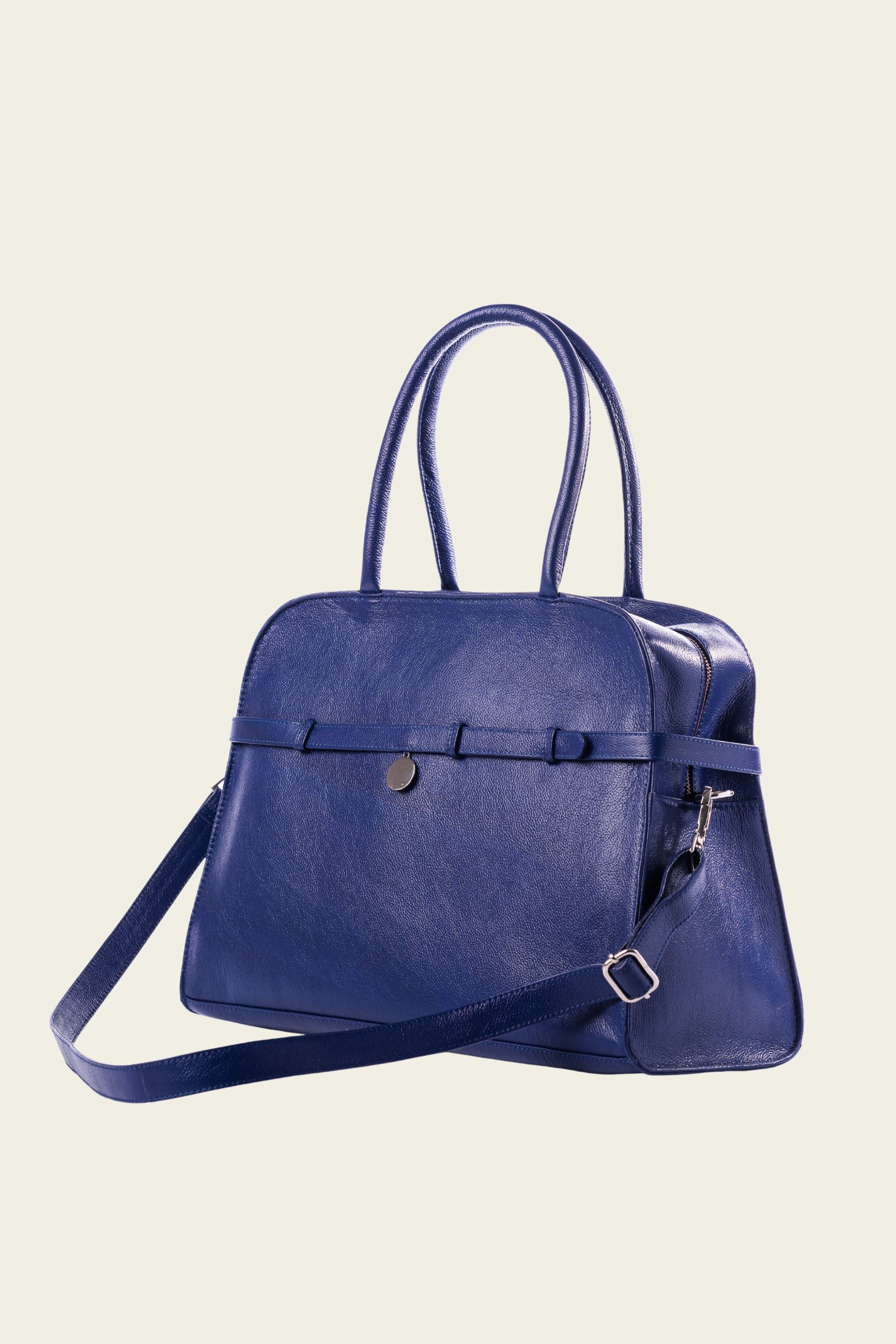 Carryall Tote in Parisian Blue Leather