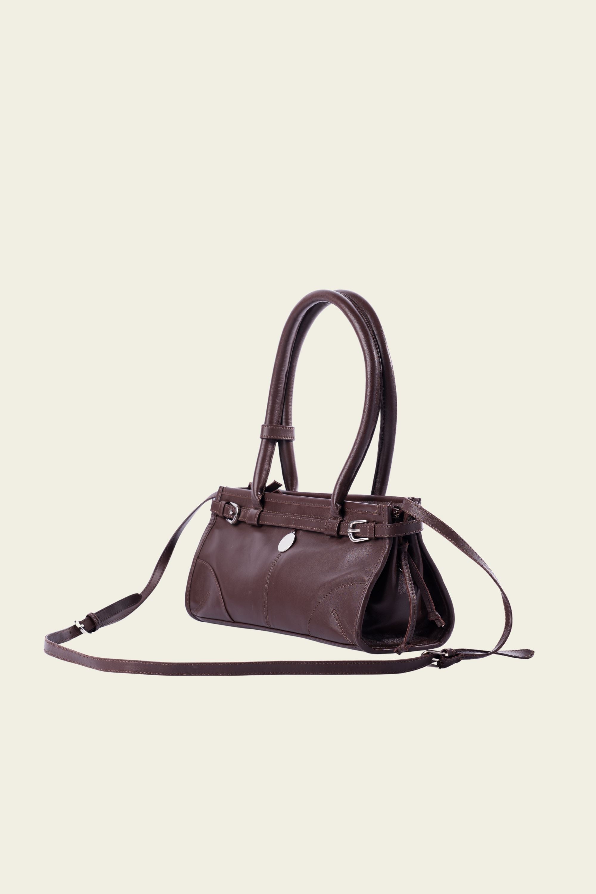 Benny Shoulder Bag in Chocolate Brown