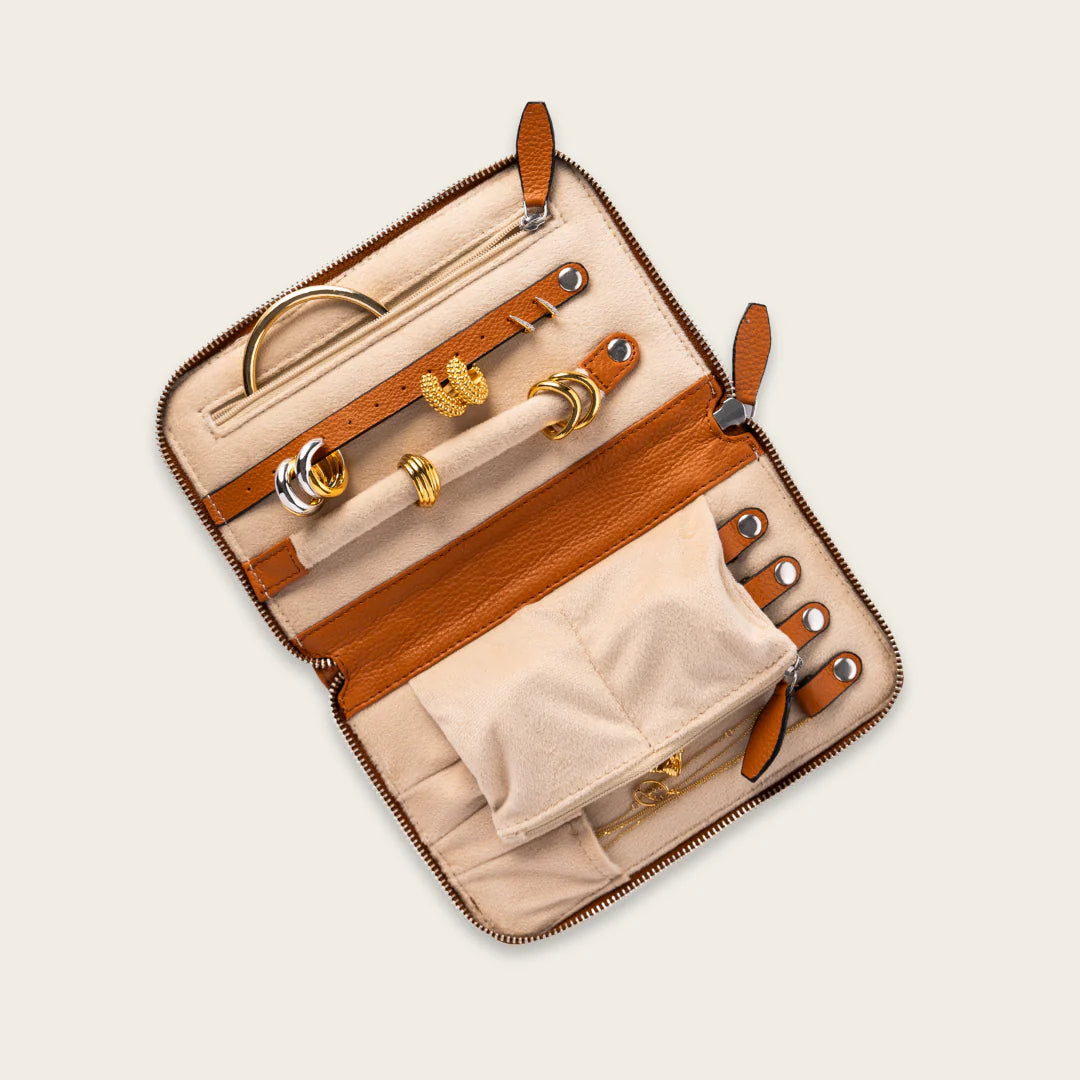 On-The-Go Jewelry Case - Tan