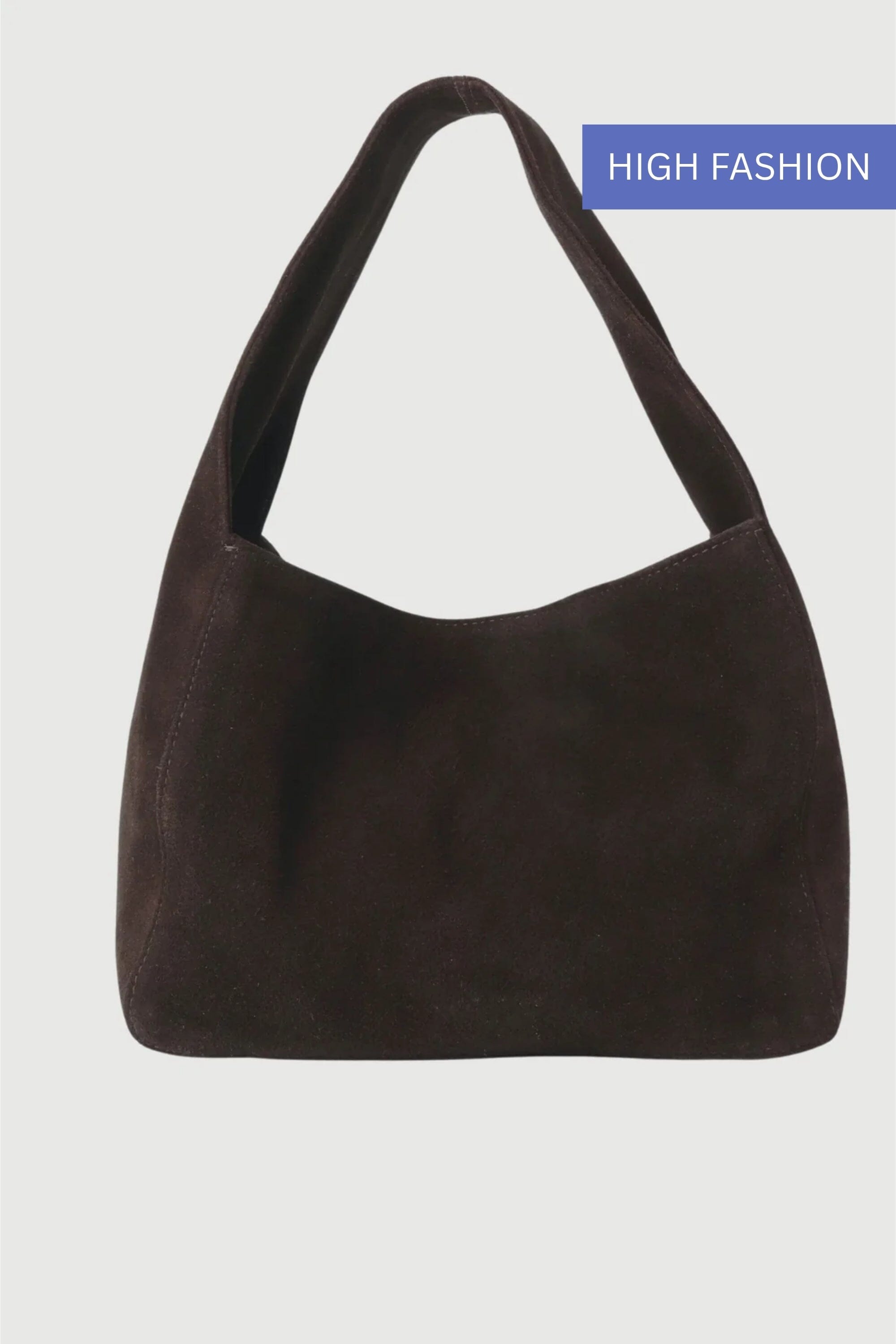 Bento Handbag in Brown Suede