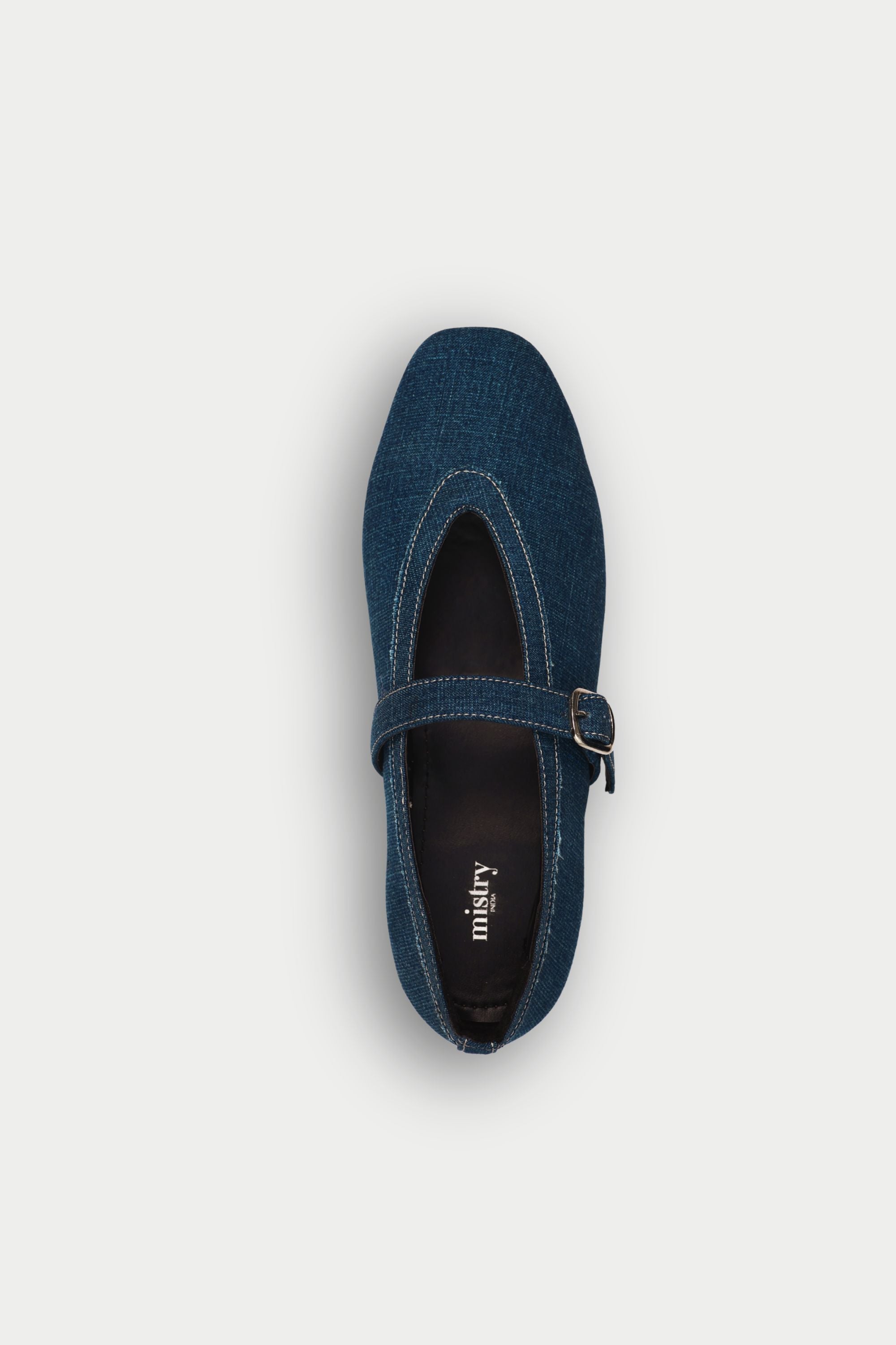 Ballet Flats in Indigo Denim