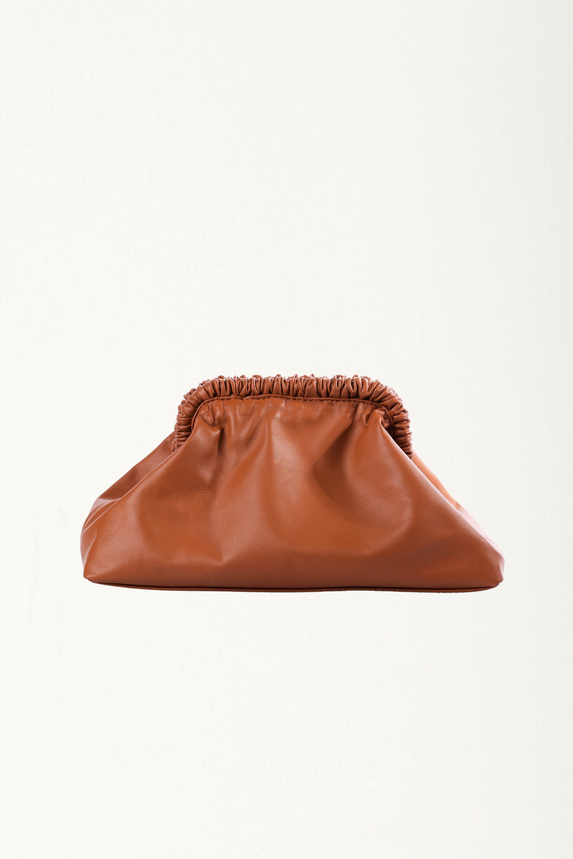 Slouch Leather Clutch in Supple Tan