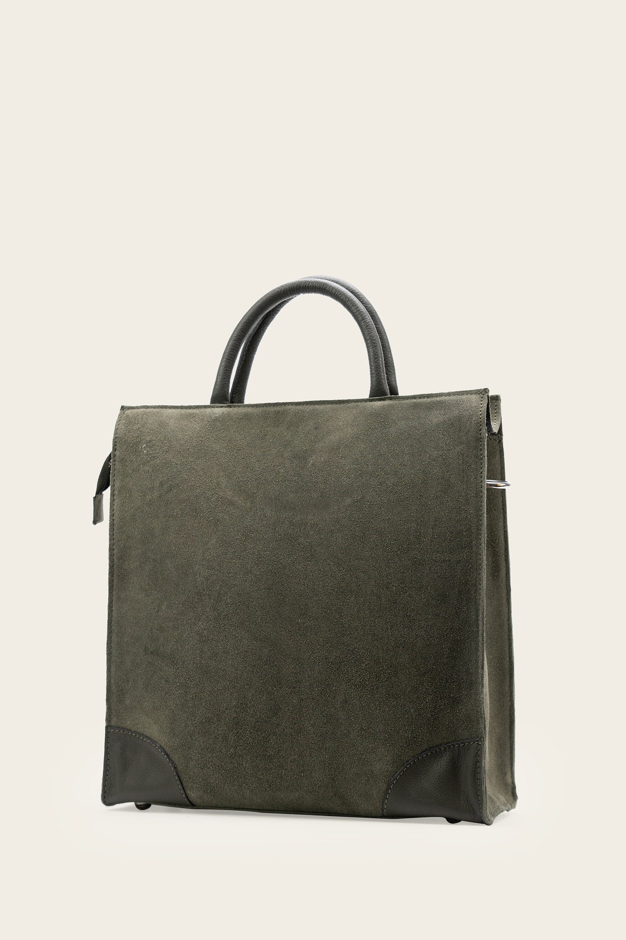 Box Tote in Olive Green -Size 14