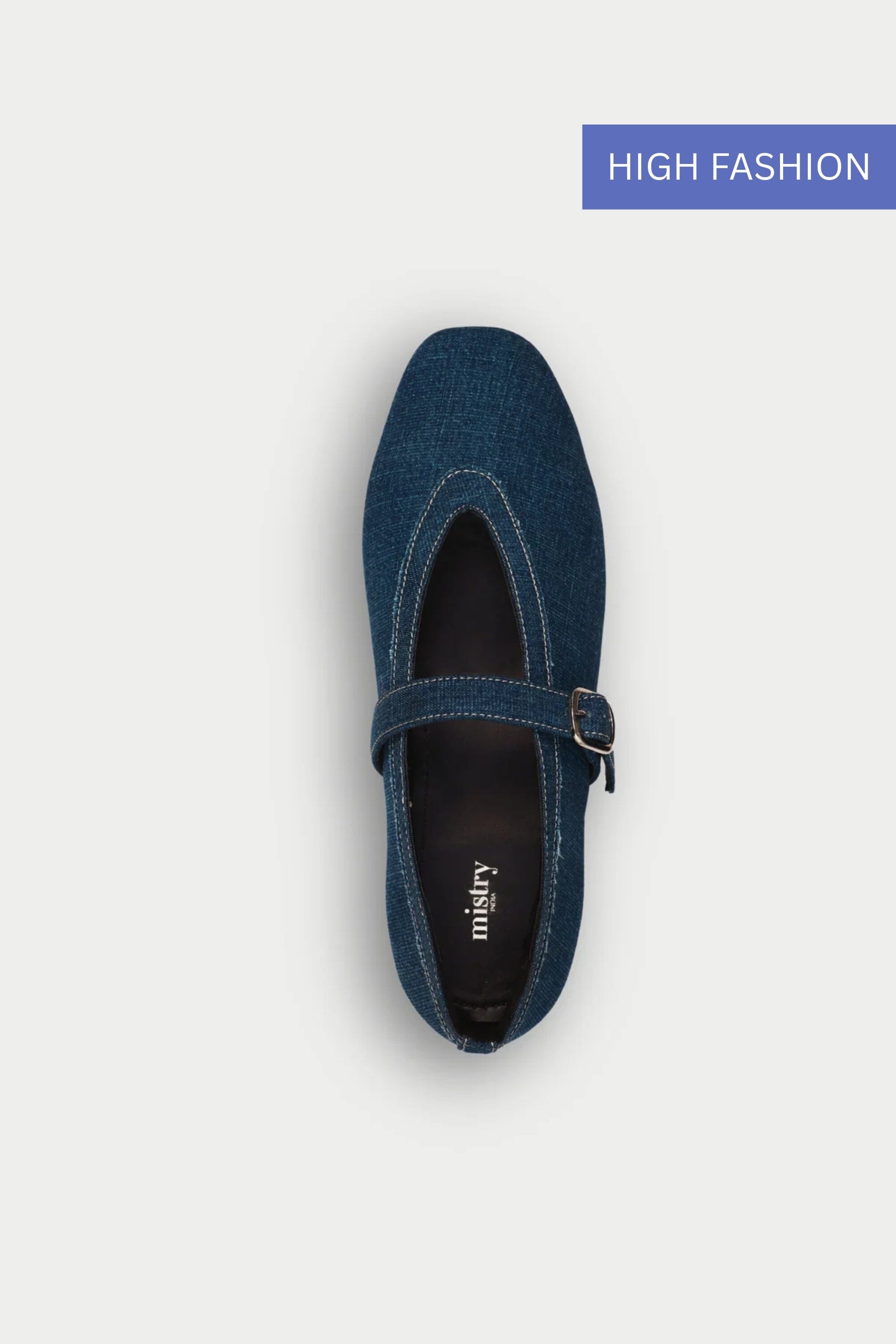 Ballet Flats in Indigo Denim