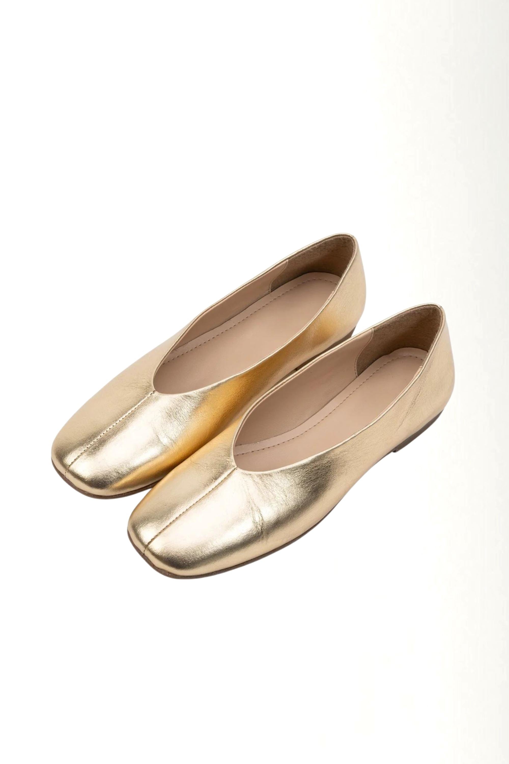 Ballet Flats in Gold