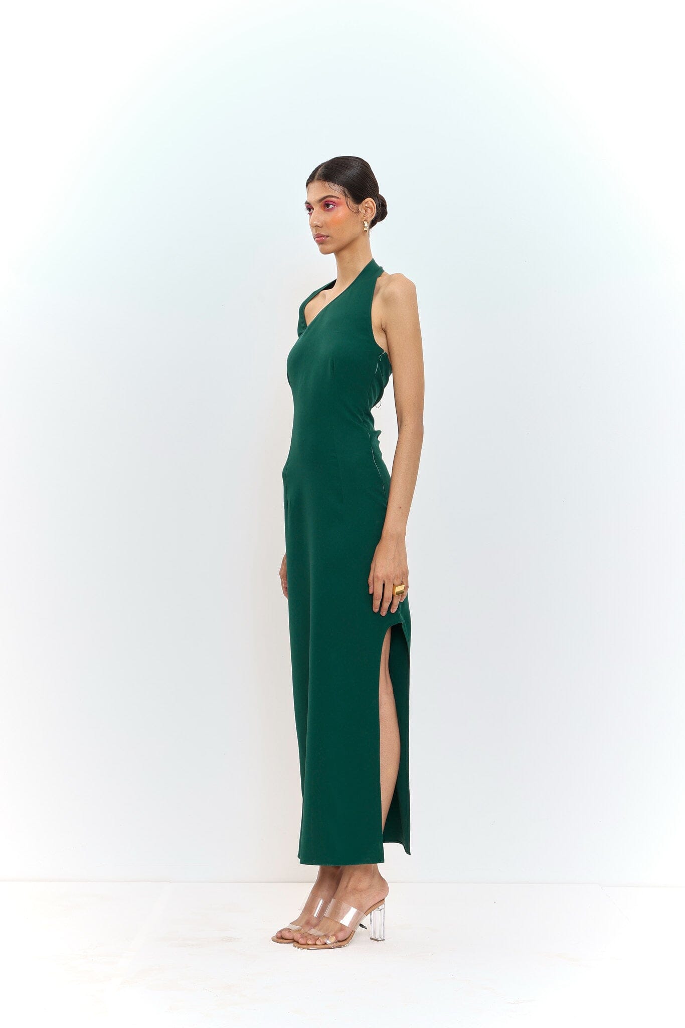 Emerald Off Shoulder Dress