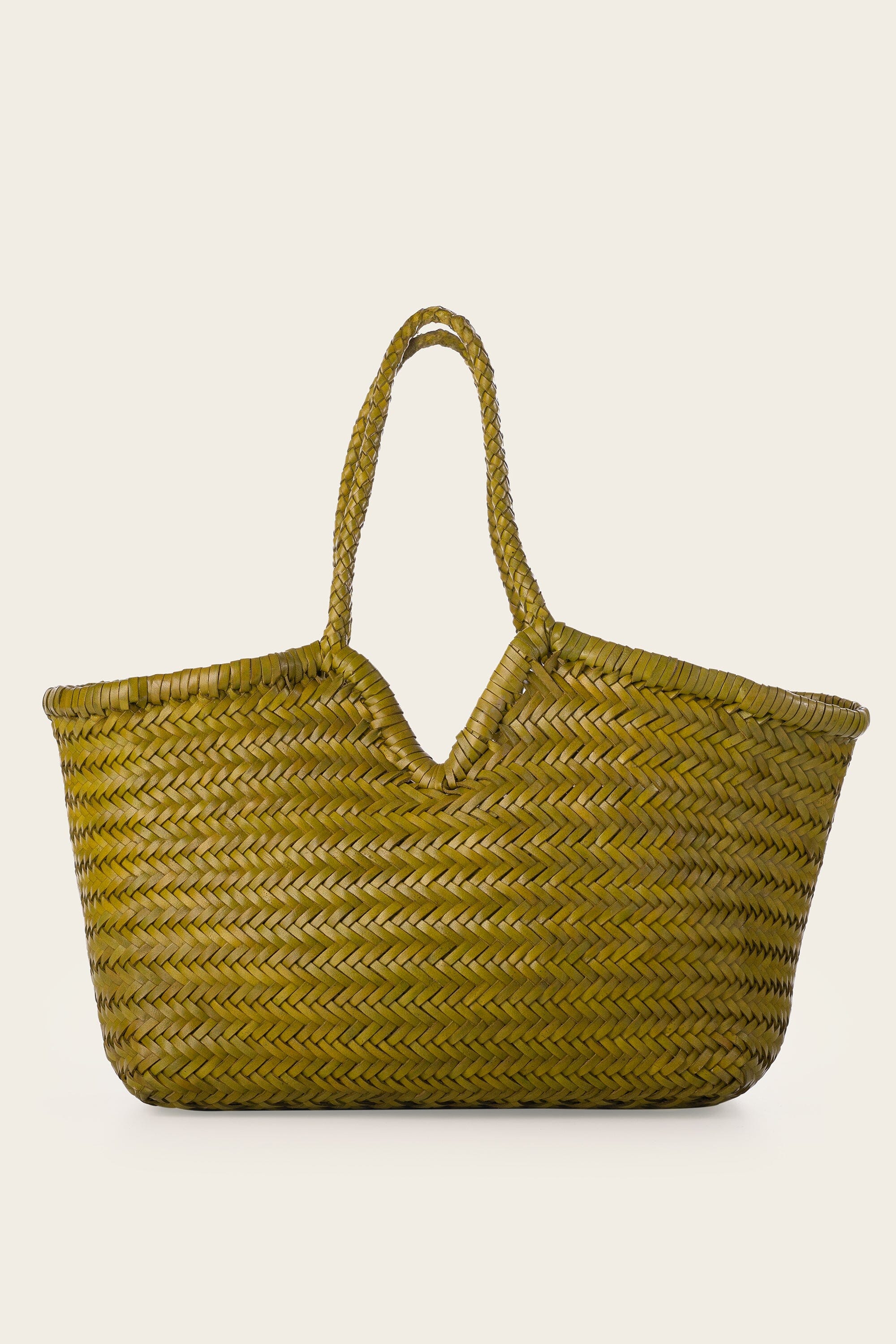 Lever Tote in Bamboo Green Size-16