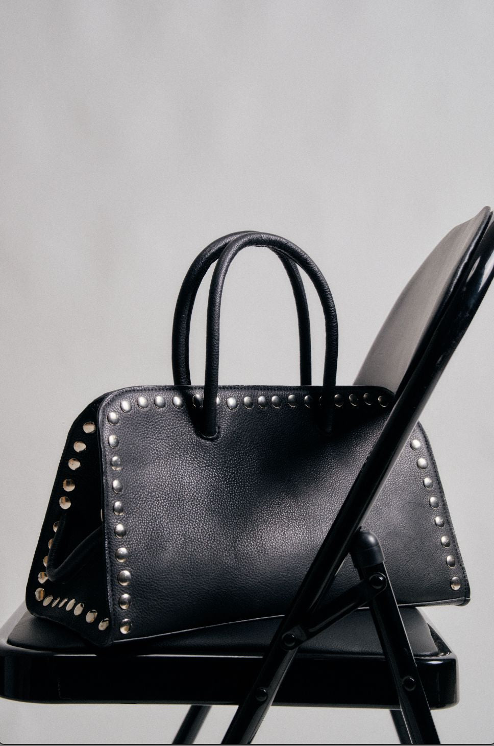 The Loft Bag in Black with Studded Details