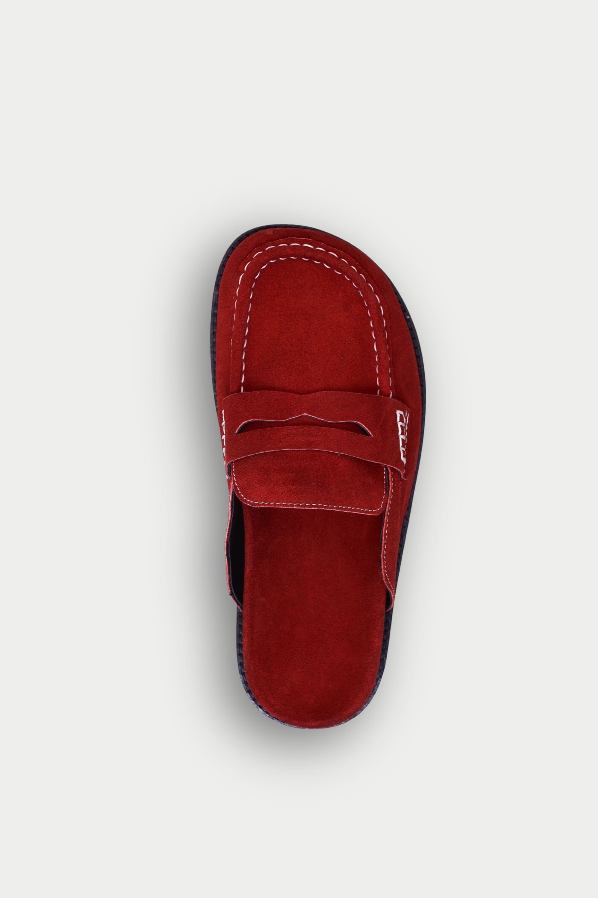 Suede Albas in Crimson