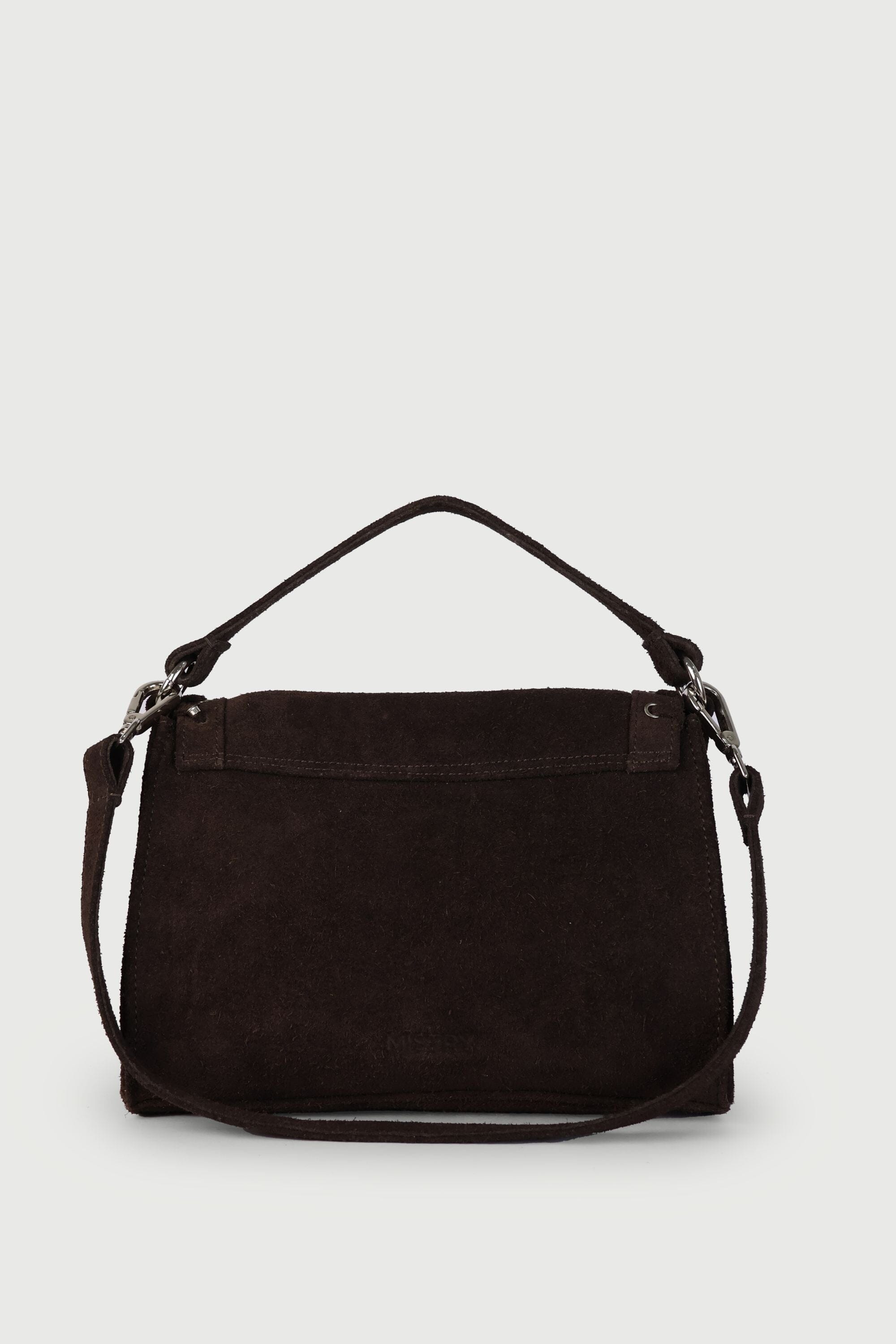 Icon Flap Bag in Brown Suede