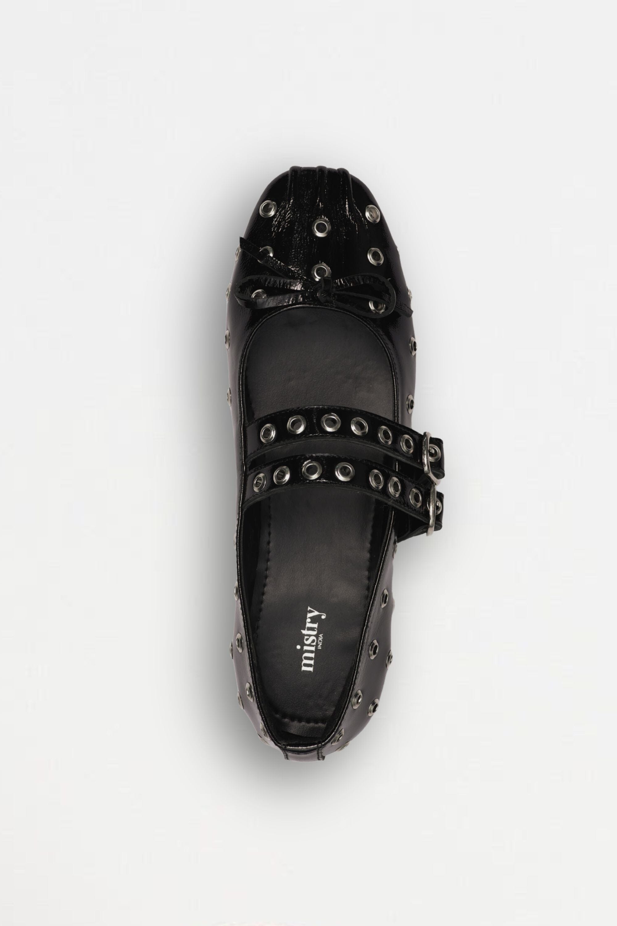 Black Rogue Ballerinas with Grommets