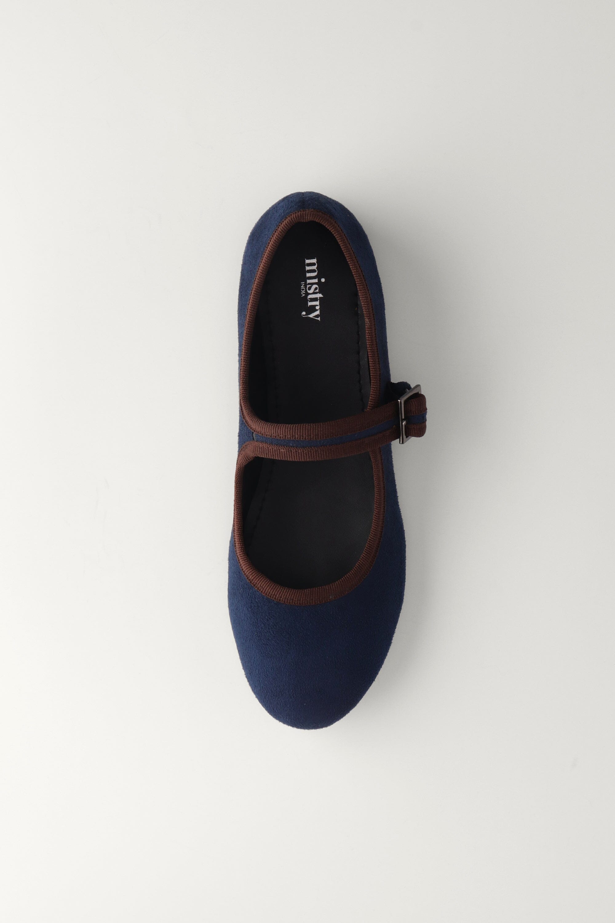 Suede Ballerinas in Navy Blue