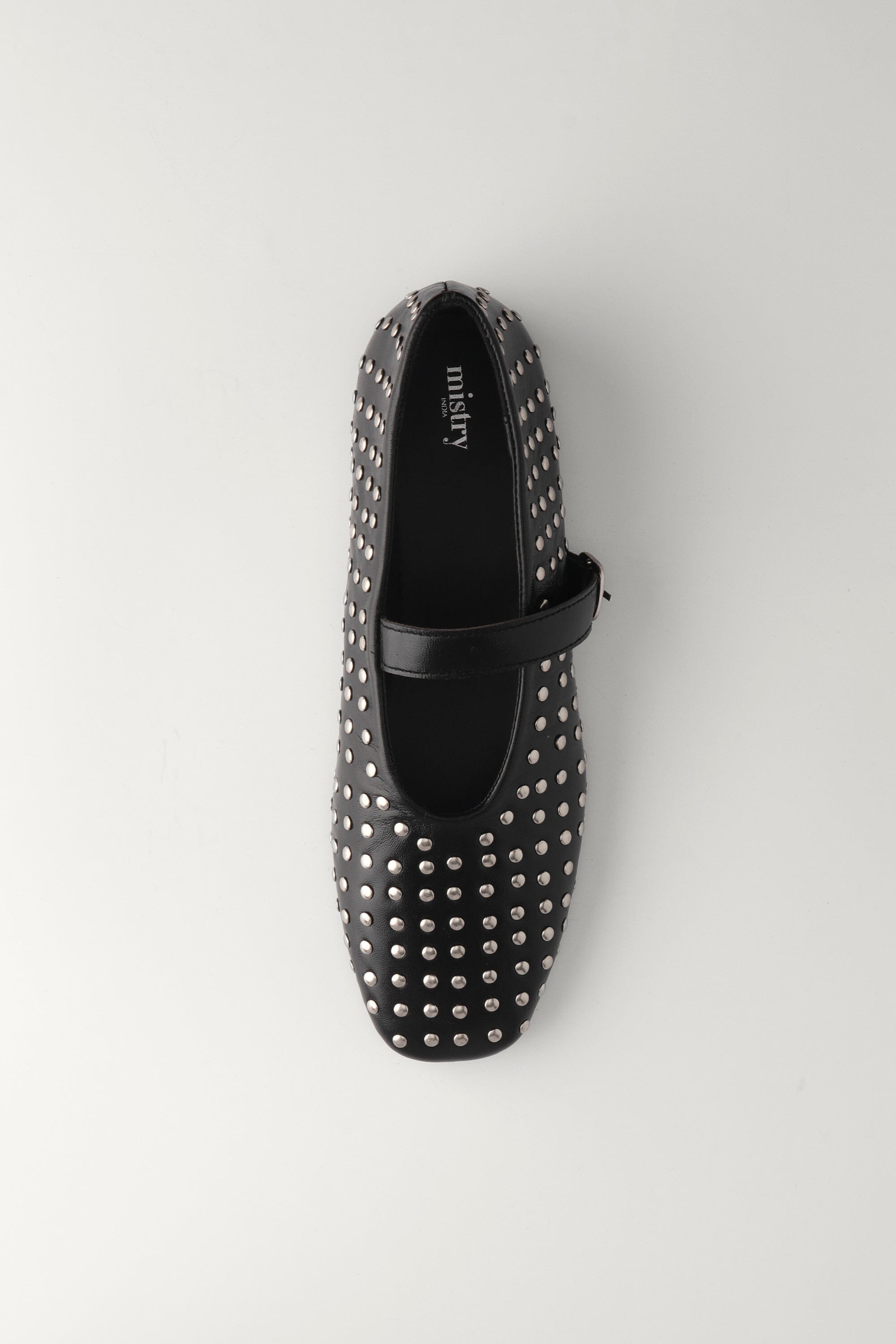 Black Ballet Flats with Rivets