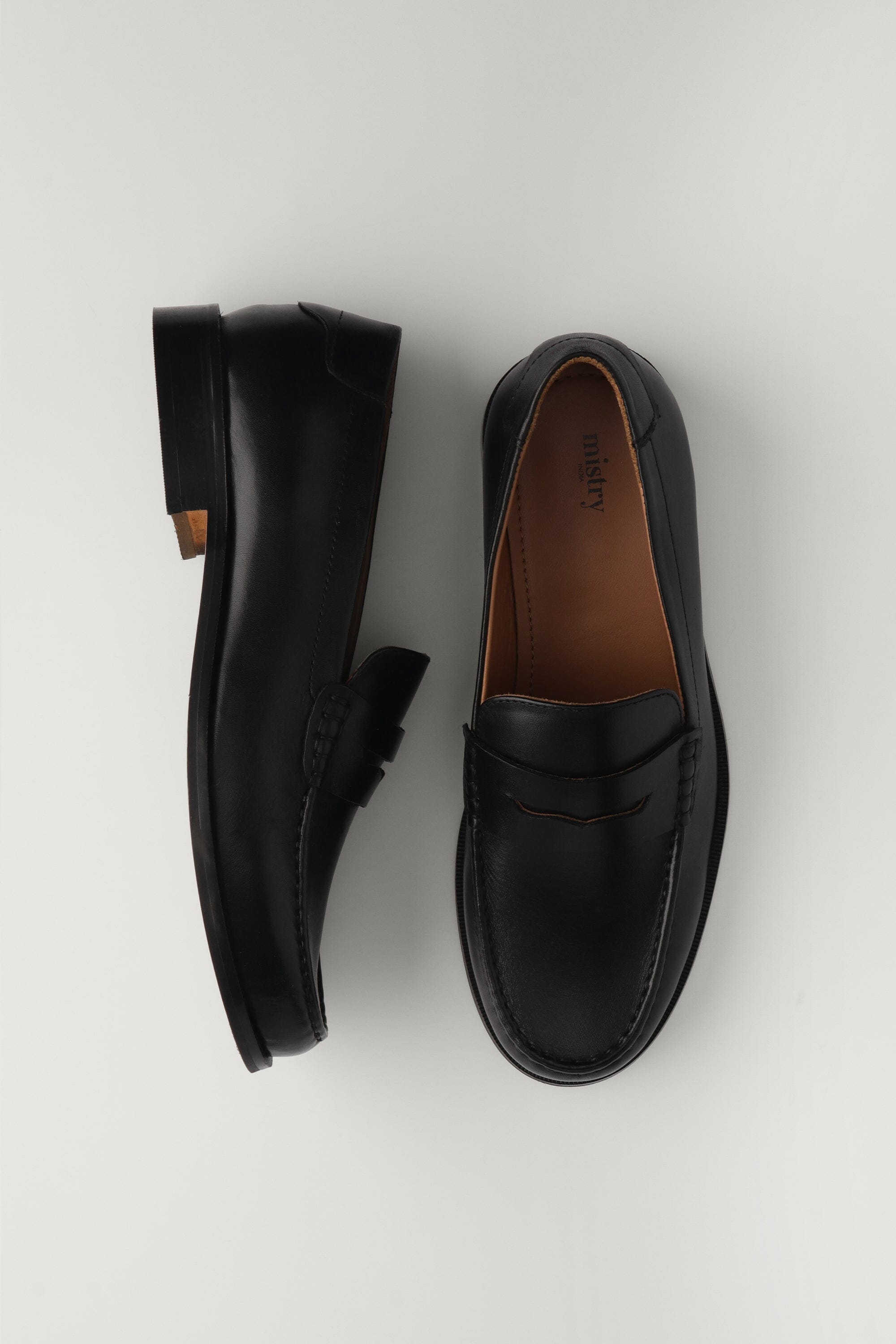 Classic Penny Cut Loafers in Black