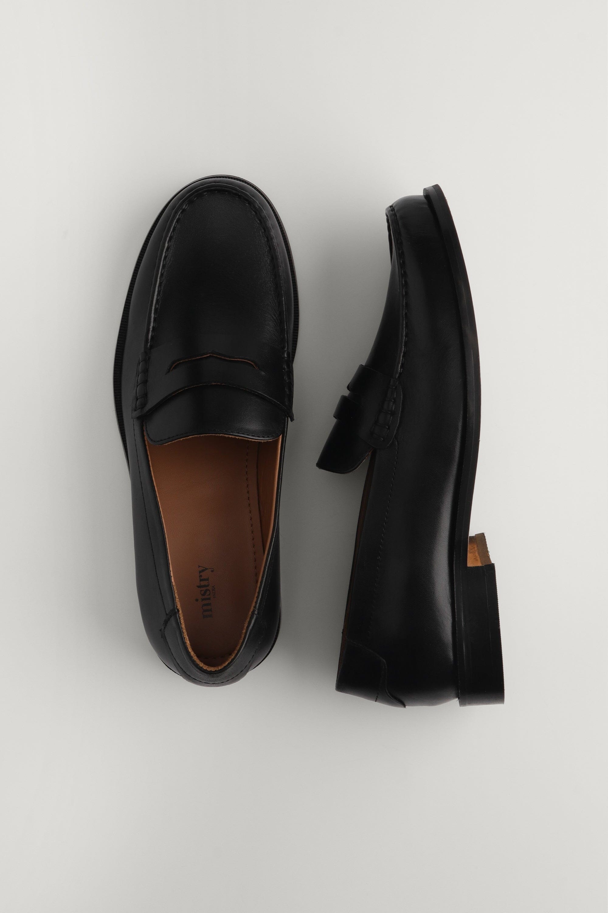 Classic Penny Cut Loafers in Black