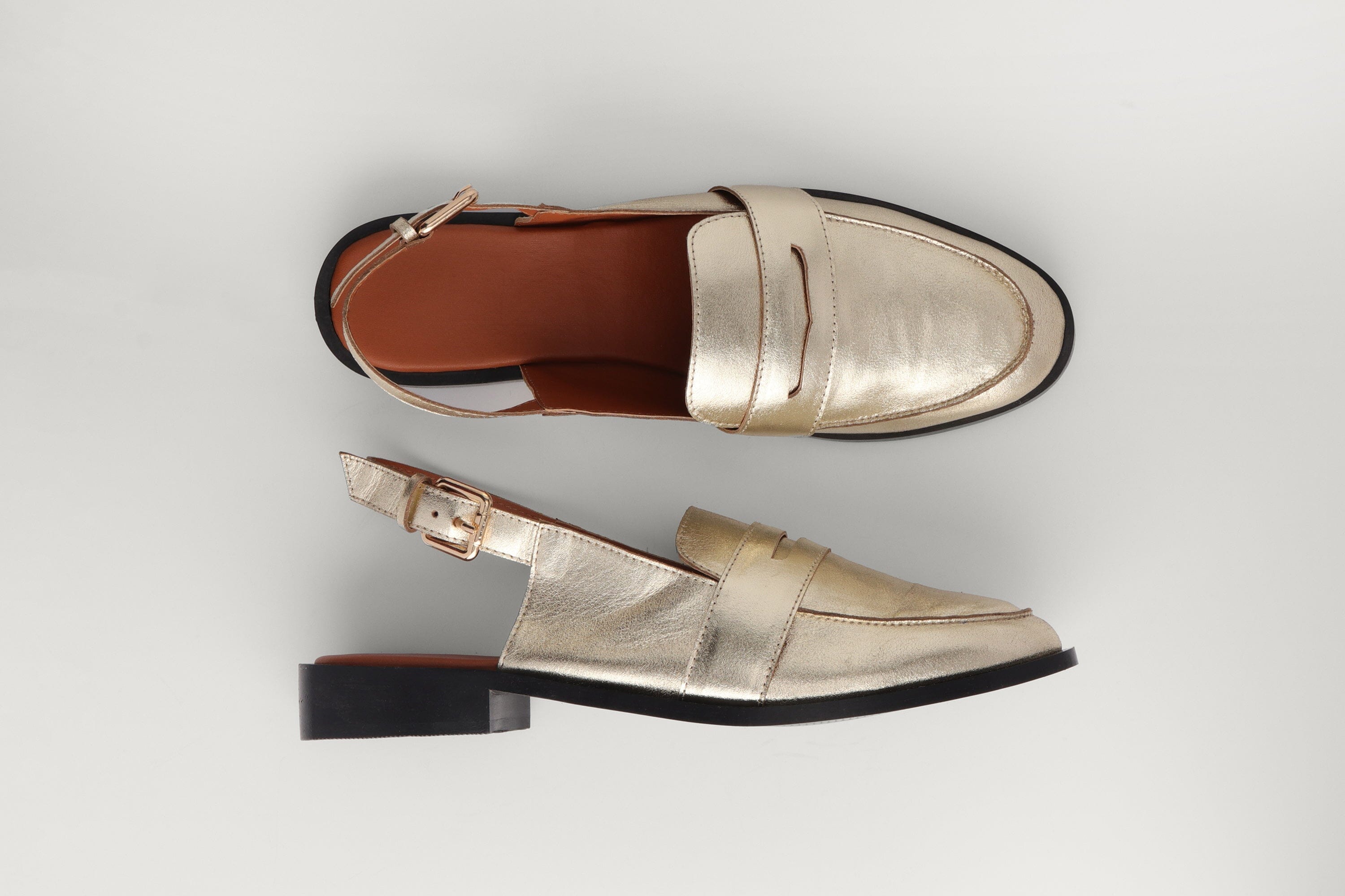 Classic Half Loafers in Champagne