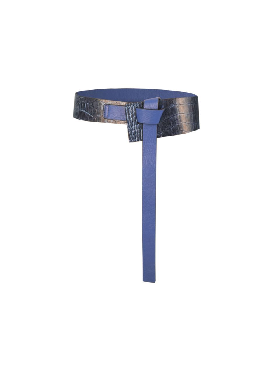 IRIS tie up belt - Blue azure